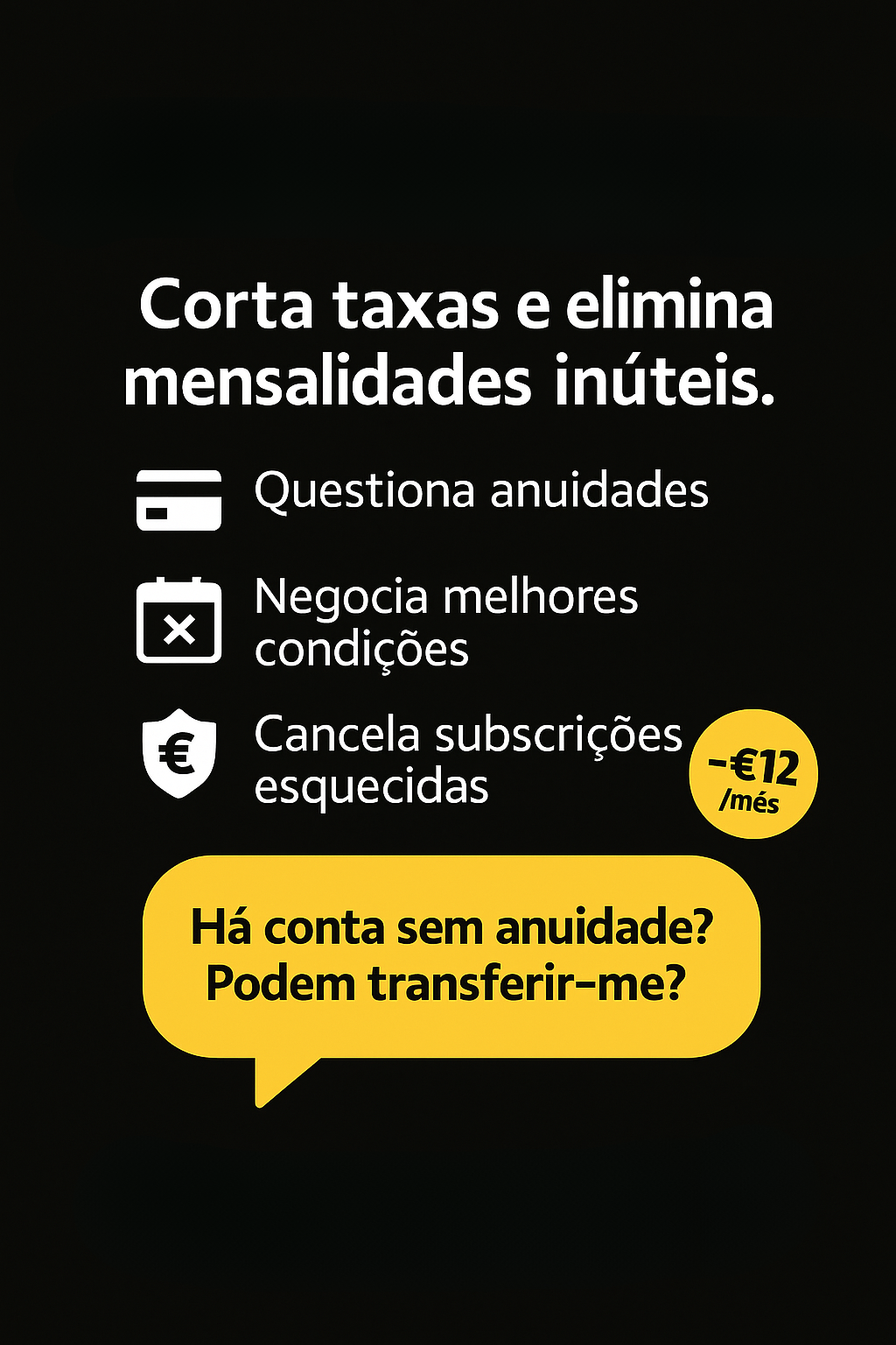 Balão de fala com script de negociação para bancos